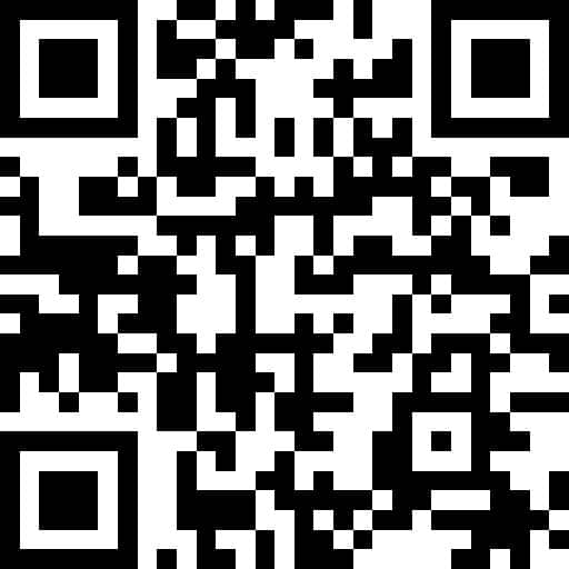 A black and white QR code on a white background.